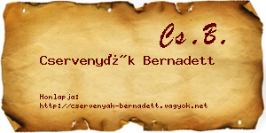 Cservenyák Bernadett névjegykártya